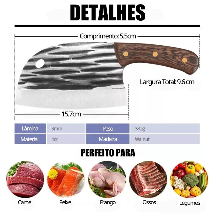 faca artesanal, faca para cozinha, faca de churrasco, faca profissional, cutelo artesanal