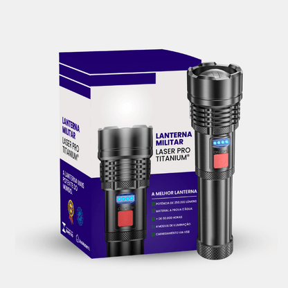 lanterna titanium, lanterna militar, lanterna mais forte do mundo, lanterna falcon, lanterna p90, lanterna potente