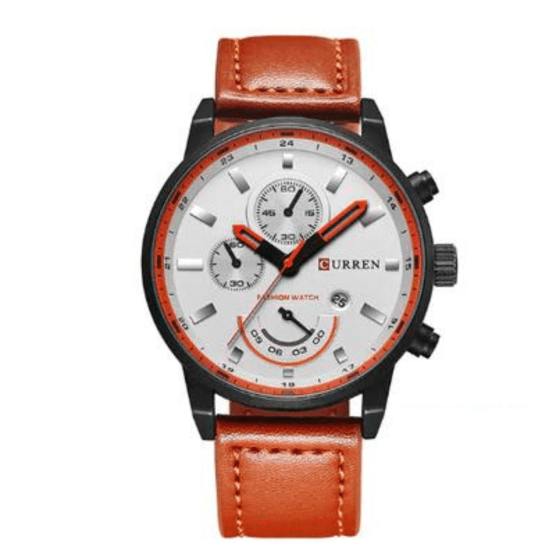 Relógio Masculino Curren M3 FFOrder Couro 