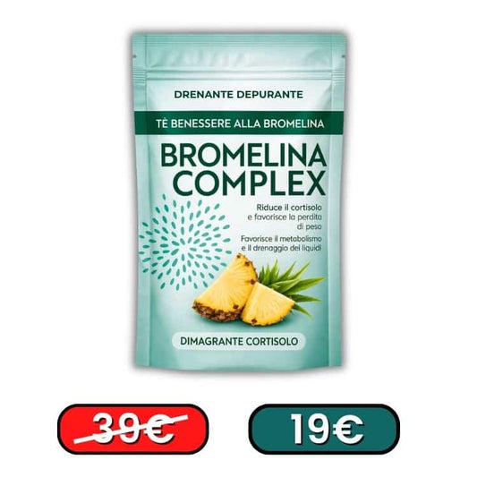 Integratore Bromelina Complex con ananas e aloe vera per benessere.