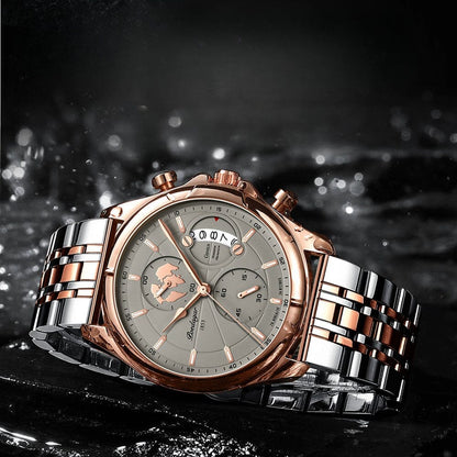Relógio Masculino Gold Lux FFOrder 