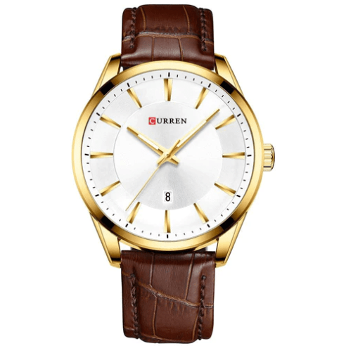 Relógio Masculino Curren Diamond M5 FFOrder Branco 