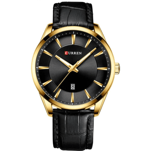 Relógio Masculino Curren Diamond M5 FFOrder Ouro 