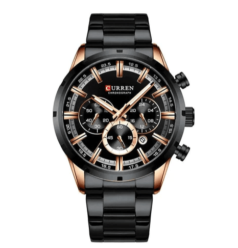 Relógio Masculino Curren Luxury FFOrder Preto 