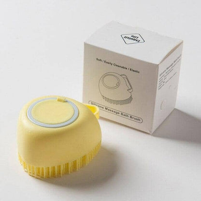 Escova Massageadora Para Pets - PetConfort UseModerni Coração Amarelo 
