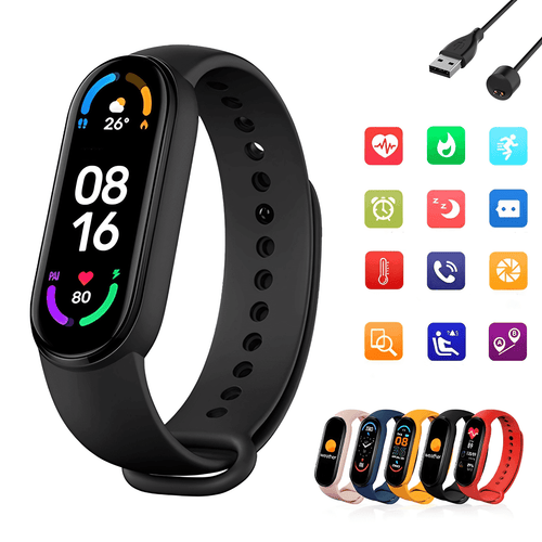 smartwatch, smartwatch preto, smartwatch pro band 6, smartwatch pulseira