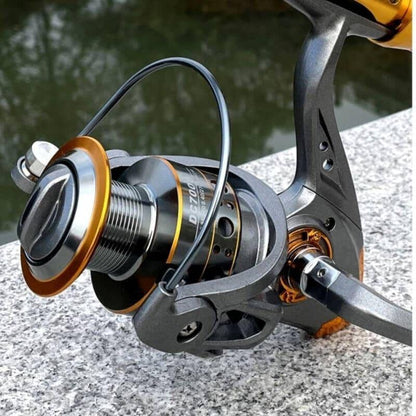 Molinete de Pesca Profissional Drag 12Kg e 13 Rolamentos Modernidade Shop 1000 Séries Cromo 