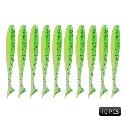 Kit 10 Isca Artificial de pesca Macias Silicone Modernidade Shop 