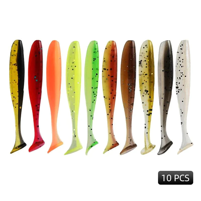 Kit 10 Isca Artificial de pesca Macias Silicone Modernidade Shop Opção 02 