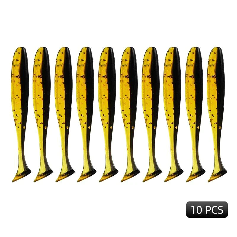Kit 10 Isca Artificial de pesca Macias Silicone Modernidade Shop 