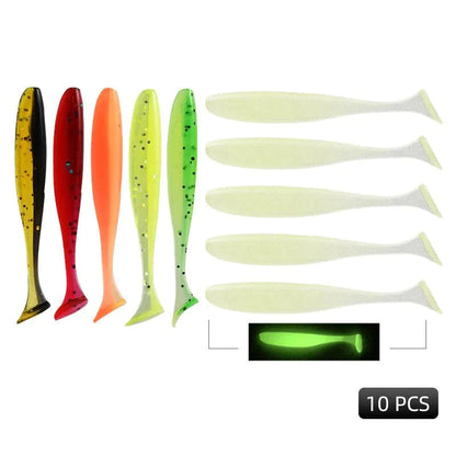 Kit 10 Isca Artificial de pesca Macias Silicone Modernidade Shop Opção 01 