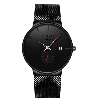 Relógio Masculino Minimalista Lige FFOrder Vermelho 