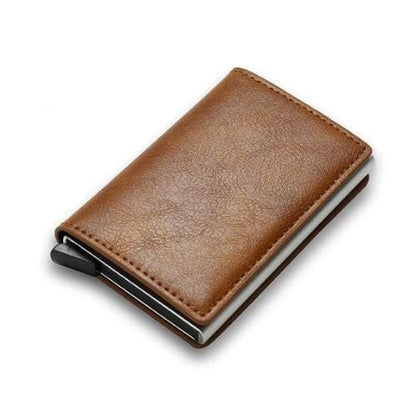 Carteira de couro, Carteira antifurto, carteira compacta, carteira masculina, carteira couro fino, carteira slim