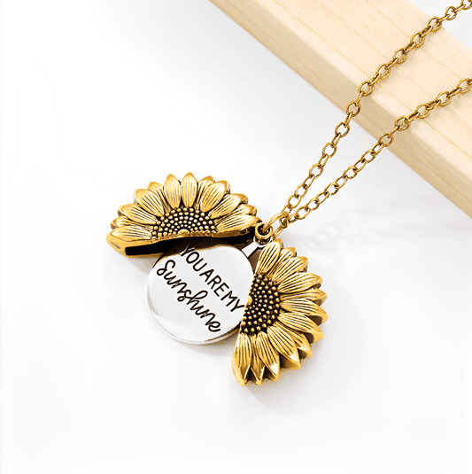 colar você é meu raio de sol, colar girassol, colar de presente, colar de girassol, colar feminino