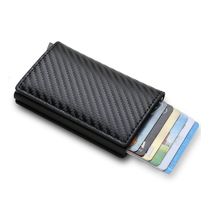 Carteira de couro, Carteira antifurto, carteira compacta, carteira masculina, carteira couro fino, carteira slim