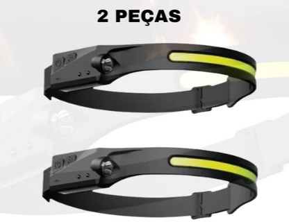 Lanterna de Cabeca LEDRecarregavel USB com Sensor