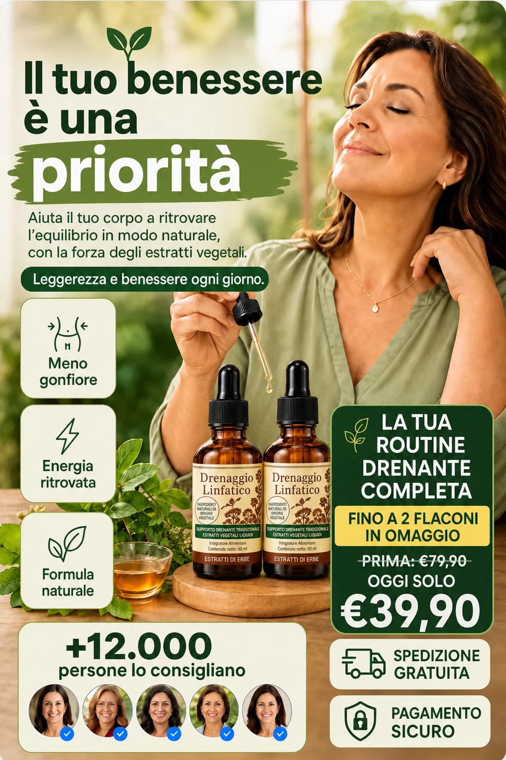 Il tuo benessere è una priorità: meno gonfiore, energia ritrovata, formula naturale